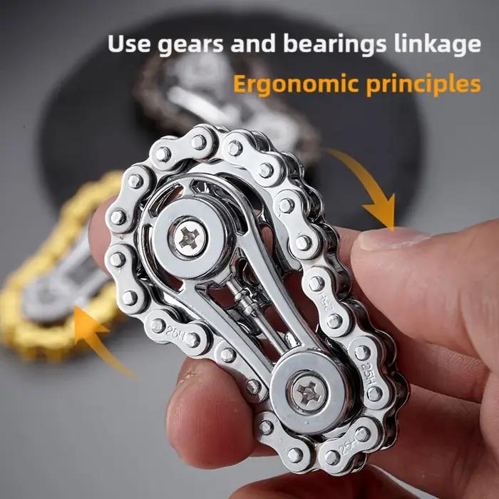 Nouvelles pignons volant d'inertie doigt Gyro Fidget Spinner anti-stress anxiété chaînes de vélo en