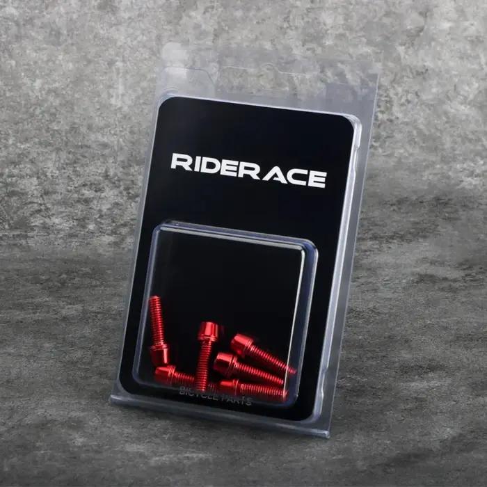 6 pièces/ensemble vis de guidon de vélo en acier inoxydable coloré plaqué titane M5 * 18MM vtt