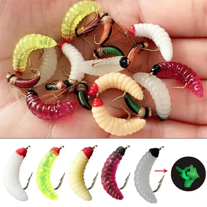 3 pièces tête de perle en laiton coulant rapide nymphe asticots Bug ver mouches truite mouche pêche