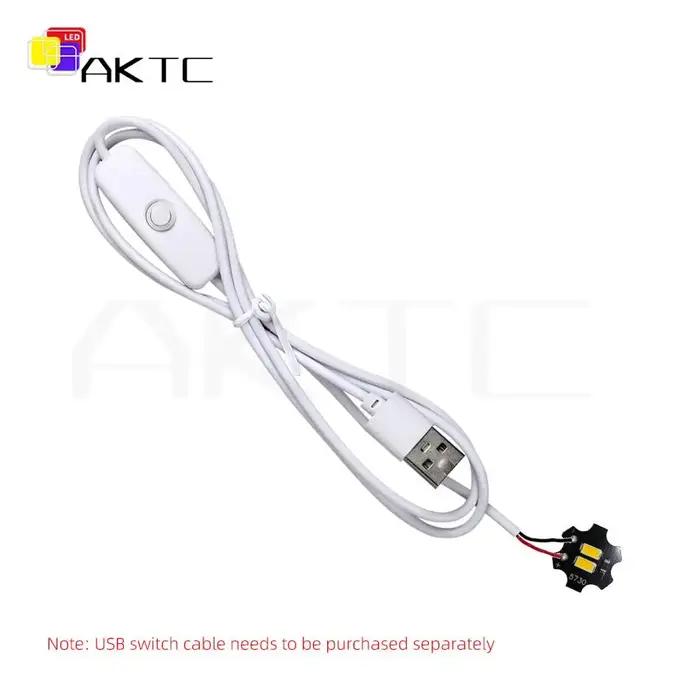 Mini panneau lumineux LED DC 5V 1W SMD5730 3000K chaud/blanc 6000K 20mm, plaque en aluminium, perles