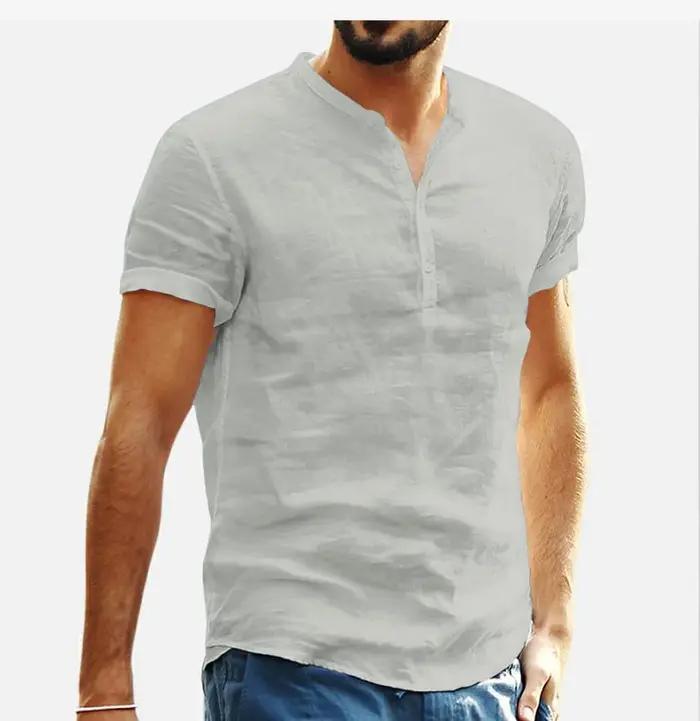Pantalon été coton lin loose homme couleur unie taille plus M-5XL casual décontracté