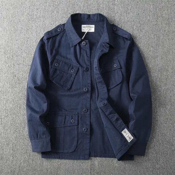 Veste Cargo Militaire Multi-Poches pour Homme