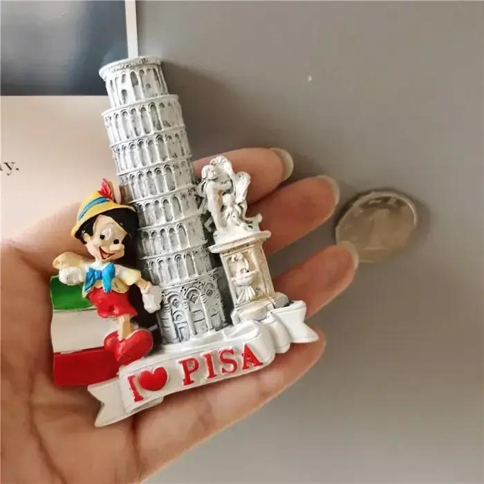 Aimants de réfrigérateur Italie Milan Amalfi Florence Toscane Sirmione Lecce Venise Souvenirs touristiques Autocollants magnétiques pour réfrigérateur Cadeau