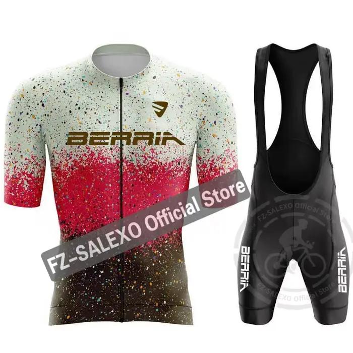 BERRIA ensemble de maillot de cyclisme 2024 été hommes Star Point vêtements de cyclisme maillot de vélo court respirant course Sport maillot de vélo