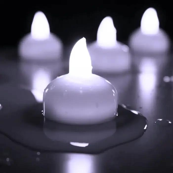 2-48 pièces bougie chauffe-plat LED flottante Flicke