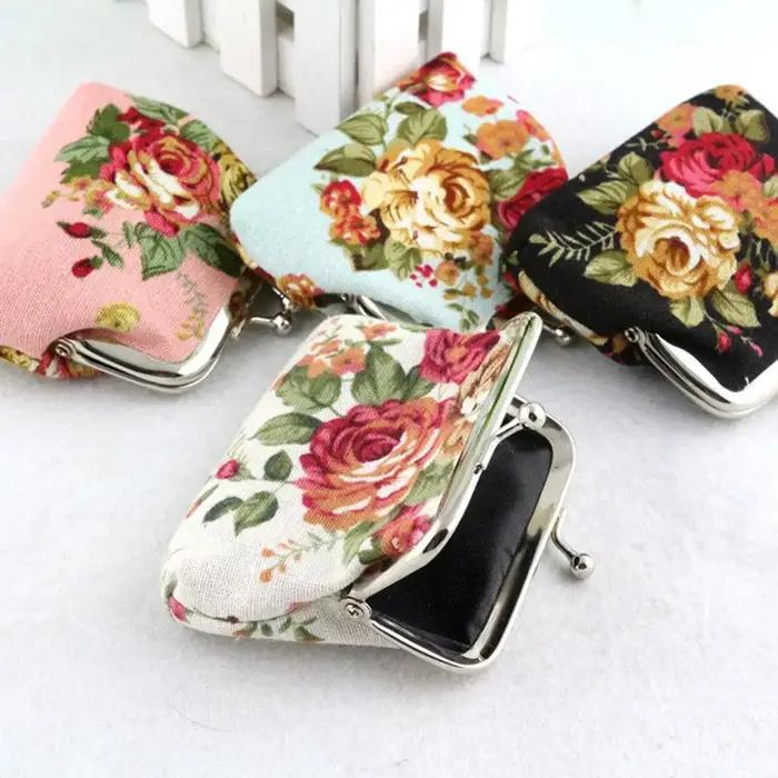 Portefeuille rétro à loquet en PU leather pour femme, petite pochette vintage, porte-cartes de crédit et porte-monnaie, cadeau idéal pour occasions spéciales