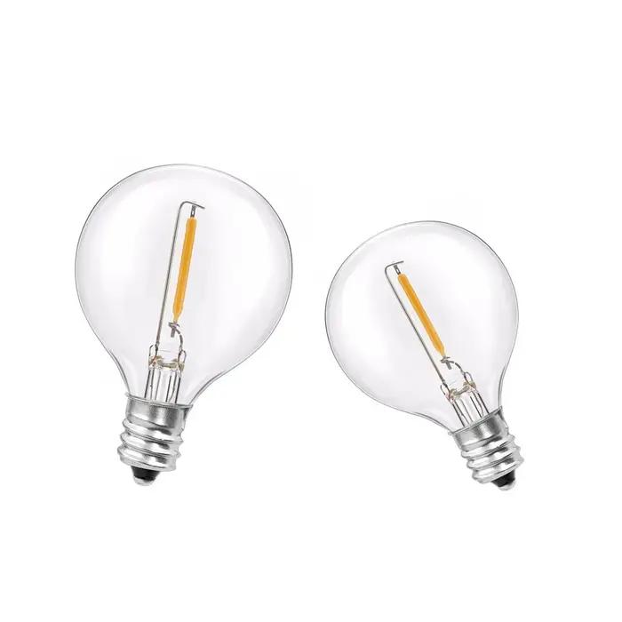 Guirxiété lumineuse LED G40, ampoules LED en tungstène, support de douille de base E12, ampoule pour