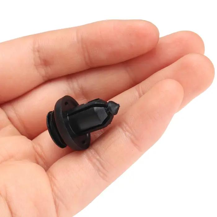 Clip de retenue de pare-chocs avant de voiture, 50 pièces, Type poussoir, trou de 10mm, Clip en plas