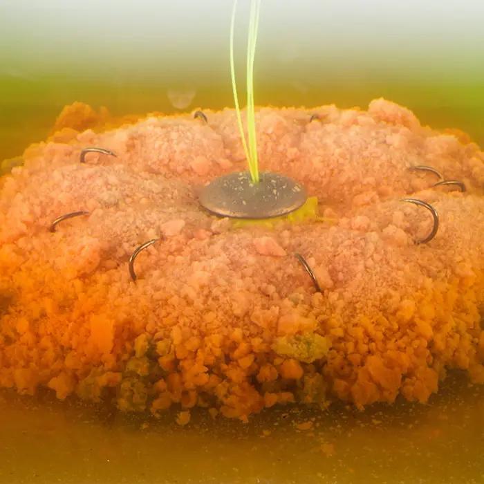 Appât carré rouge vert aromatisé au lait pour crochet rabattable – Convient pour la pêche à la carpe