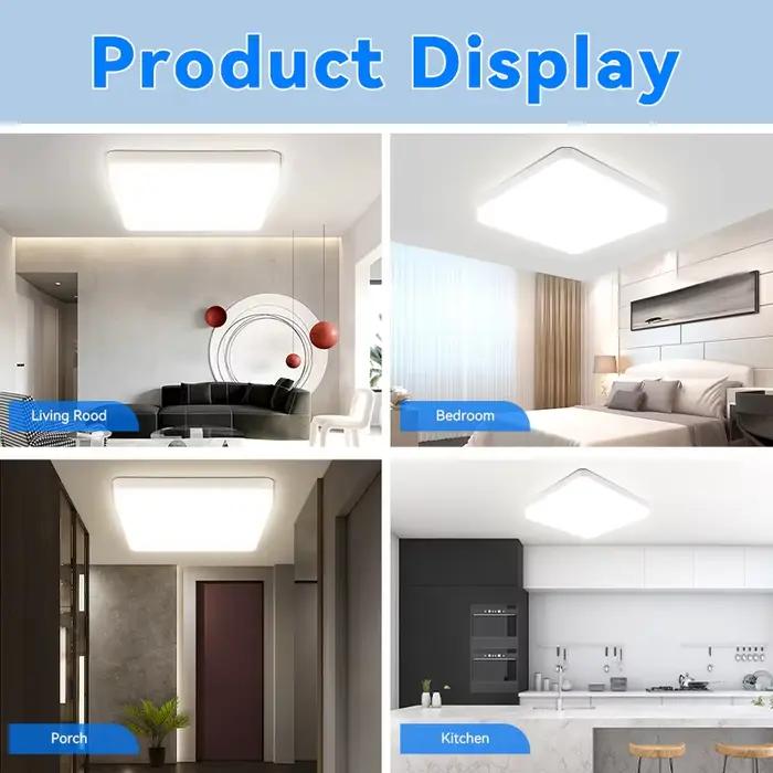 CY plafond carré Led plafonnier minimaliste cuisine salon lumières 50W 40W 30W 20W intérieur Led pla