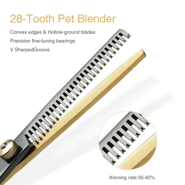 Ciseaux professionnels de toilettage pour animaux de compagnie en acier inoxydable-orientation de la main droite