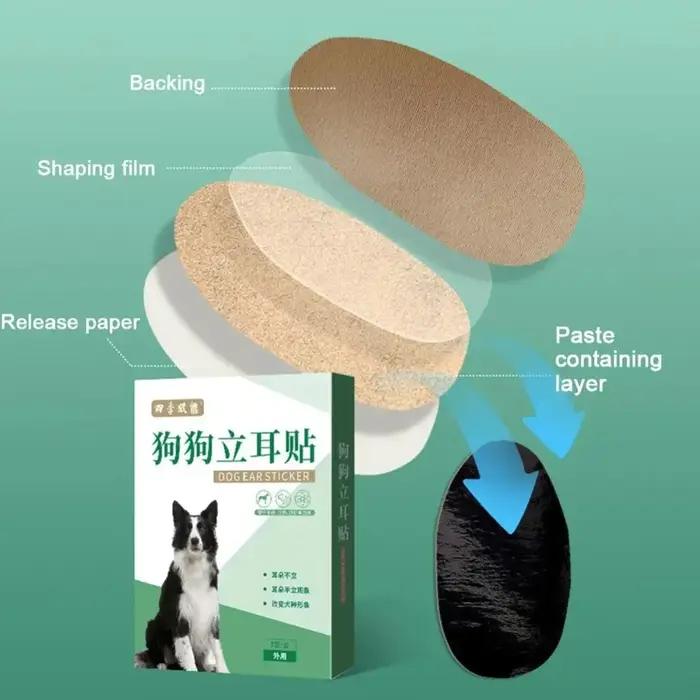 Autocollants pour oreilles de chien, lot de 2 pièces, fournitures de soins, efficace