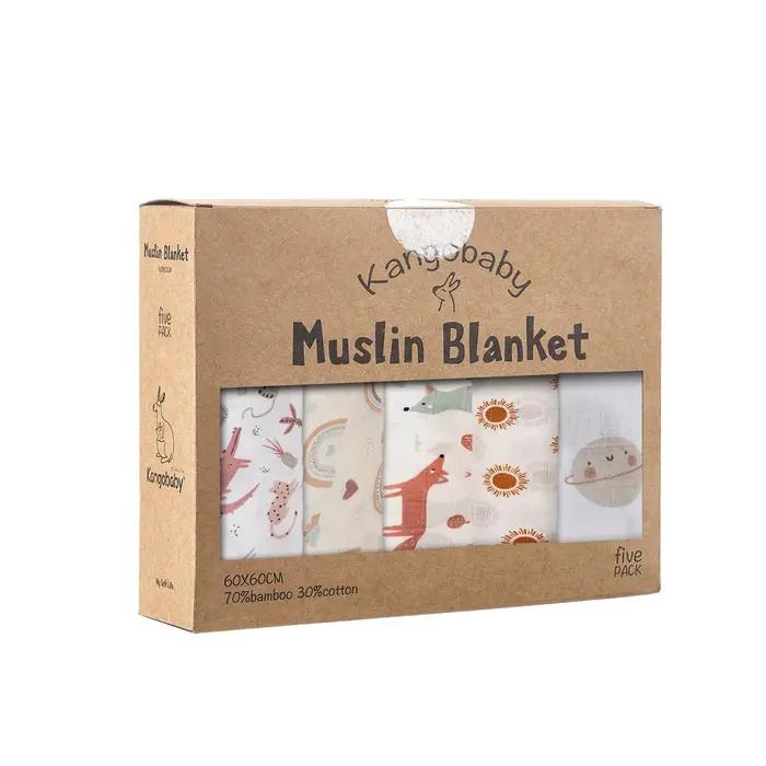 Kangobaby # Ma vie douce # Couverture multifonctionnelle en mousseline de coton et bambou