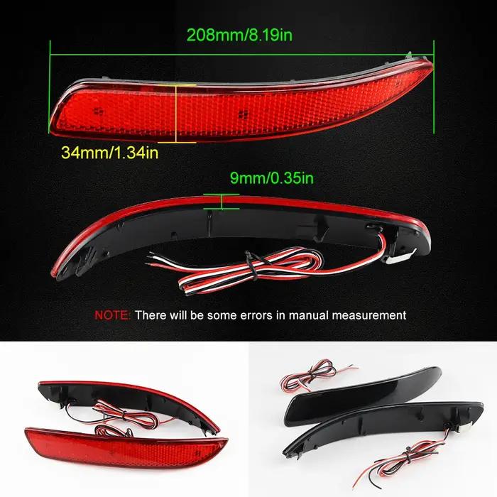 2 pièces feu antibrouillard d'avertissement arrière pour 2007-2010 BMW E70 X5 lentille fumée/rouge 4