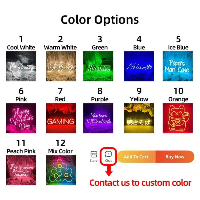 Enseigne au néon personnalisée panneau lumineux LED décor de fête de mariage mur de chambre enseigne