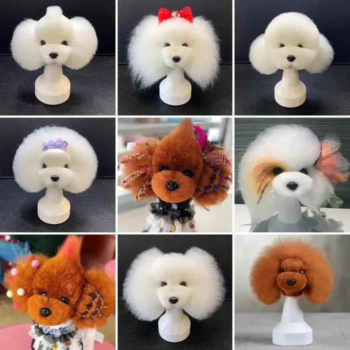 Tête de chien simulée pour la coiffure et la toilettage des animaux