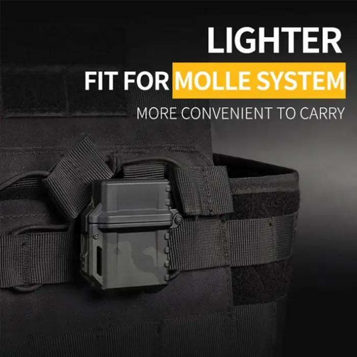 Dullighter-Mallette de rangement pour briquet camouflage à une main, boîte standard EDC, outil de su
