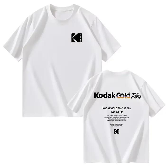 T-shirt Homme 2026 Kodak – Nouvelle Collection Été – Style Rétro Simple Imprimé – 100% Coton – Décon