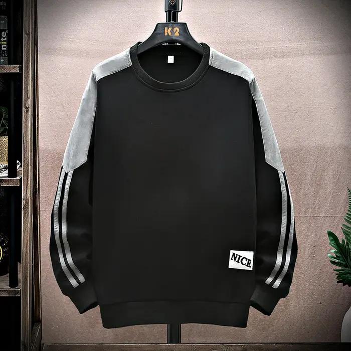 Pull à manches longues de grande taille pour hommes, col rond, sports d'automne, marque de mode Hong Kong, pull At M-8XL vêtements pour hommes
