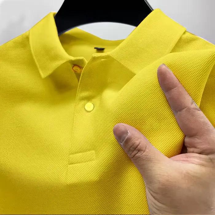 Polo d'été décontracté et respirant pour hommes, confortable, couleur unie, TShirt à manches courtes de haute qualité, offre spéciale, 2025
