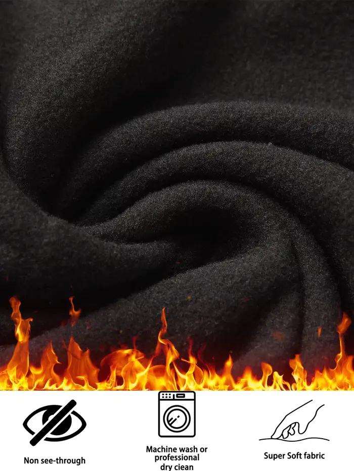 Leggings thermiques d'hiver pour femmes avec poches – Collants chauds épais taille haute doublés en