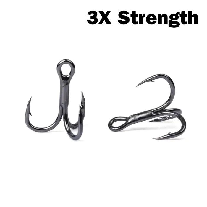 OUTKIT 10 pièces 3x flèche forte Super pointu rond triple crochet antirouille acier à haute teneur e