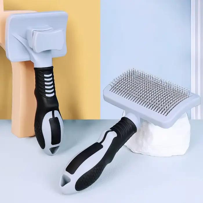 Brosse de Massage pour chiens, peigne automatique, épilateur de poils d'animaux, autonettoyant, pour chat, toilettage pour animaux de compagnie, nettoyage à un bouton