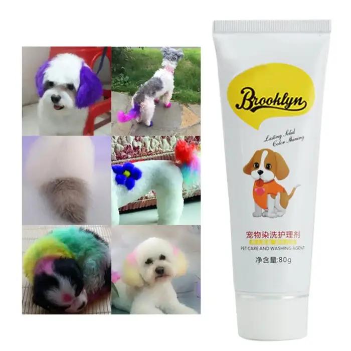 Crème de teinture semi-permanente pour animaux de compagnie haute pigmentation colorée brillante pour chiens et chats occasions spéciales embellissement personnel