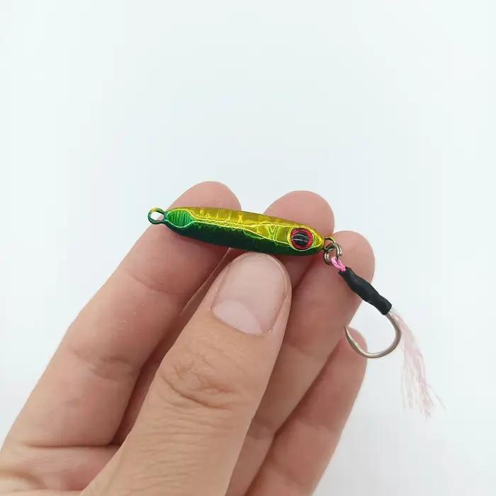 DUODUOYU 1 pièces Micro métal gabarit leurre de pêche 5.5g/30mm Isca appât artificiel avec simple cr