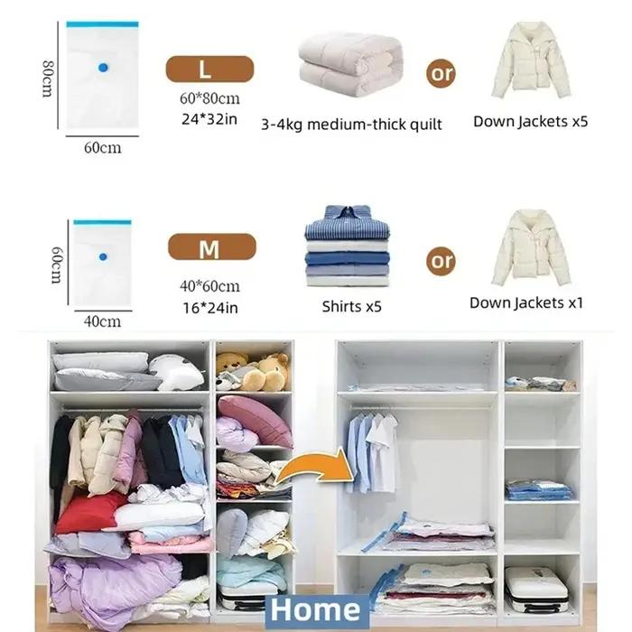 Sacs de rangement sous vide pour vêtements