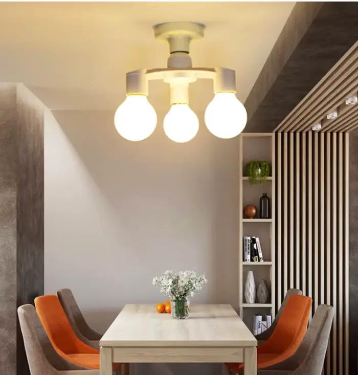 Répartiteur de douille de Base E27 E27 à E27 EU, support de lampe d'ampoule LED 2 en 1/3 en 1/4 en 1