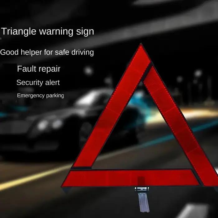 Triangles de signalisation pliables pratiques, accessoire de sécurité routière, panneau d'avertissement réfléchissant rouge en ABS, alerte de danger pour voitures et motos