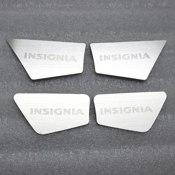 Accessoires de voiture en métal argent intérieur poignée de porte capuchon revêtement d'habillage au