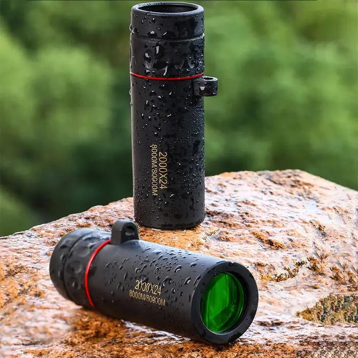 Télescope portable 2000x24 vision nocturne - Connecte smartphone pour photos observation chasse nocturne