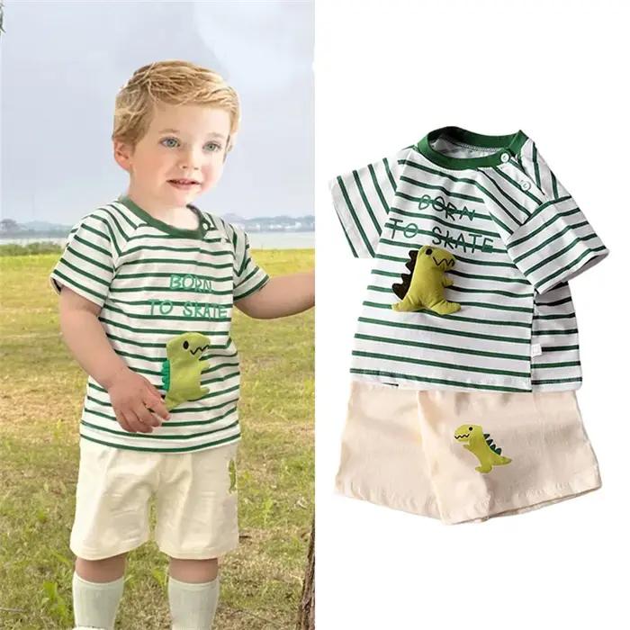 Ensemble de vêtements pour enfants bébé garçon/fille T-Shirt + short vêtements d'été coton dessin an