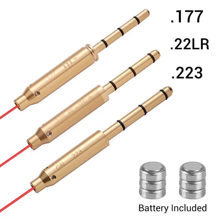 Laser alésage Sighter.22LR.177.223Rem 9mm/.38spl 300WIN.30-06 8X57JS baril pour pistolet fusil Airsoft cartouche collimateur