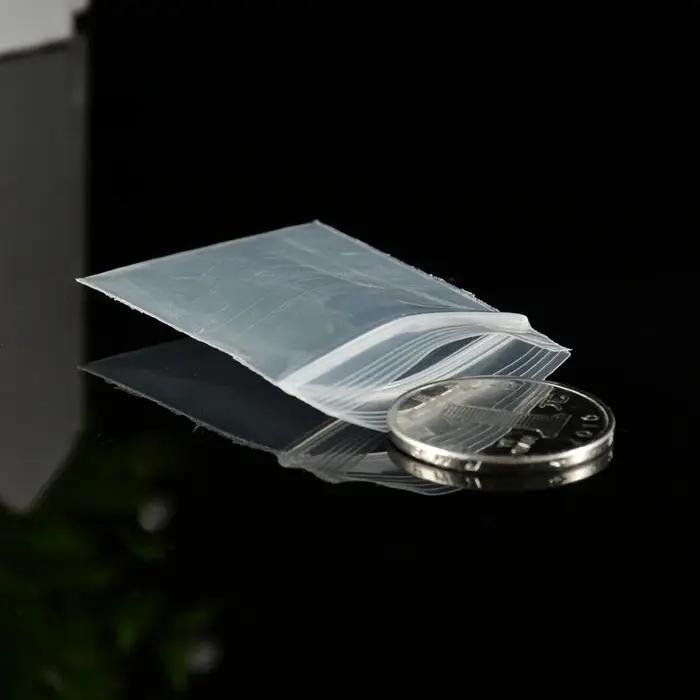 TETP 100 pièces 20 fils Mini sacs en plastique transparents à fermeture éclair petits bijoux accesso