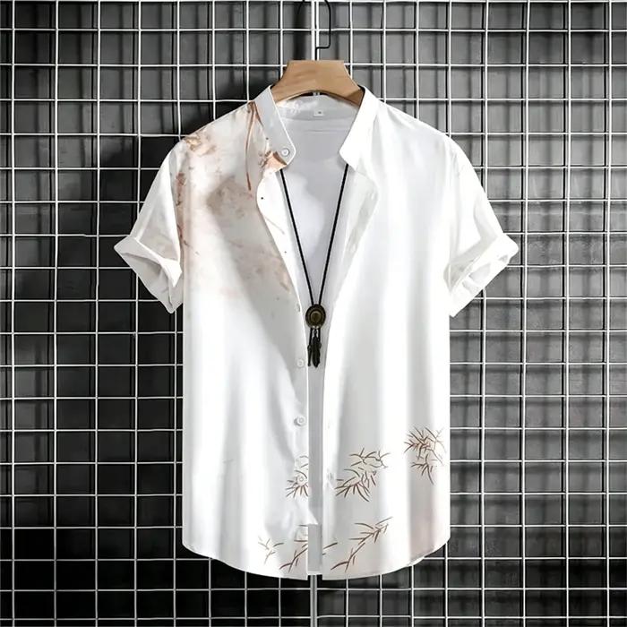 Chemise décontractée homme imprimée 3D style vintage à manches courtes pour homme grande taille confortable pour le quotidien et les occasions spéciales