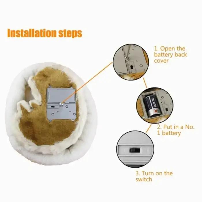 Chien en peluche respirant noir et blanc pour adultes et enfants