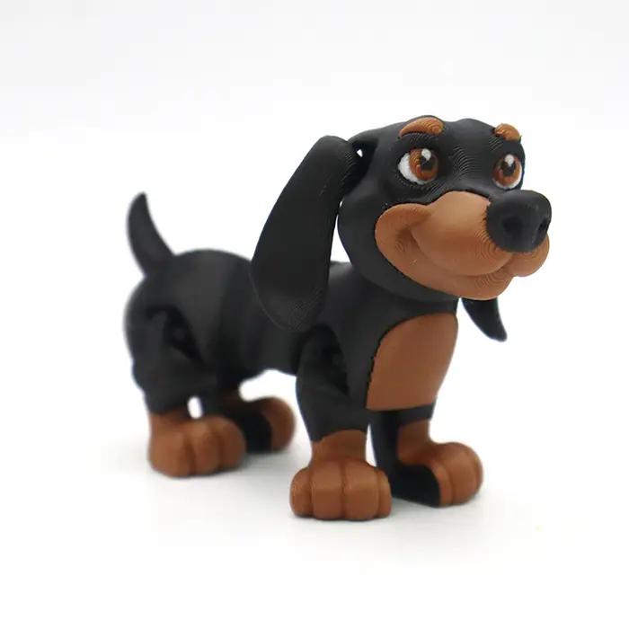 Chien imprimé 3D, décoration de maison, modèle Animal, petit jouet d'ornement, chiot, jouet en peluche réaliste, chien de compagnie, fait à la main