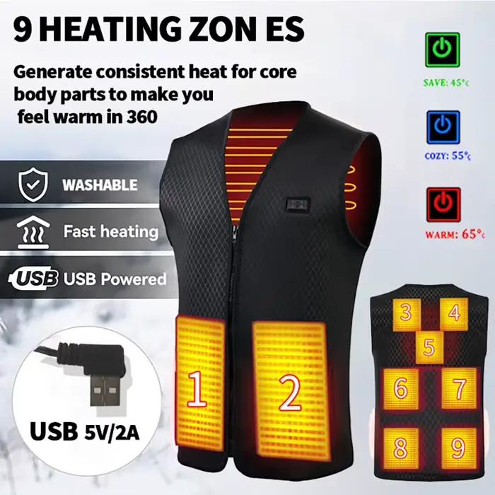 Gilet chauffant hommes femmes vestes chauffantes électriques vêtements de sport manteau