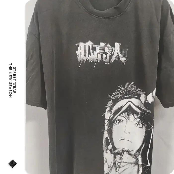 Manga le grimpeur T-shirt Mori Buntarou Vintage lavé hauts t-shirts Anime graphique à manches courtes