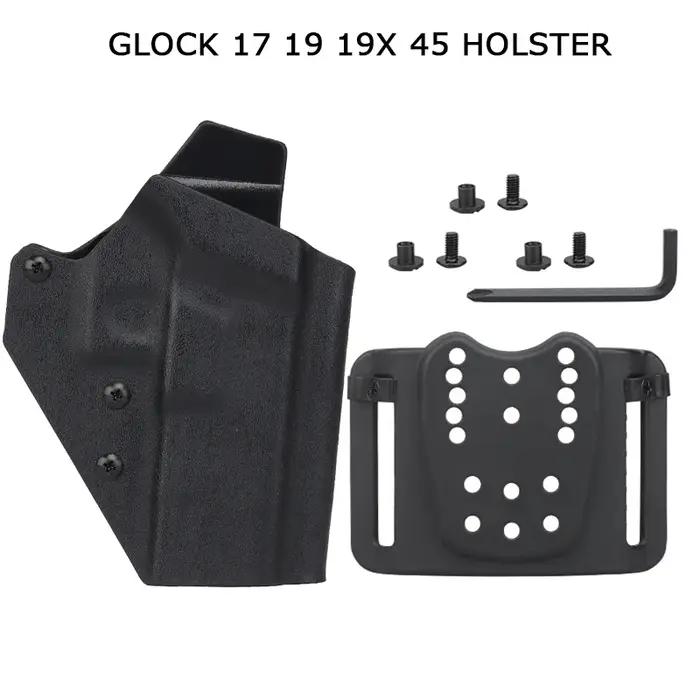 KYDEX – étui de chasse tactique pour pistolet GL17 19 19X 45, étui pour pistolet à ceinture, tractio