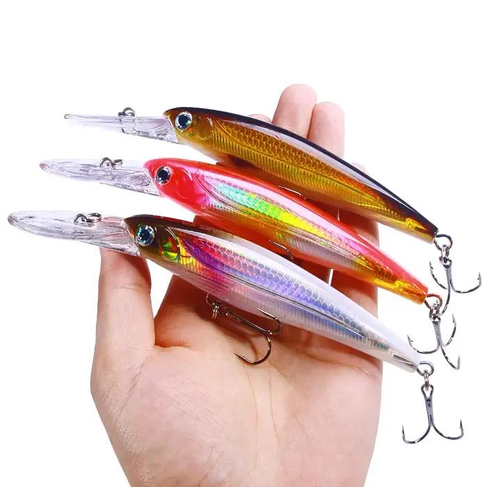 Hengjia 1 pièces 17 cm 30g plongée profonde grand leurre méné artificiel Wobbler appât dur manivelle