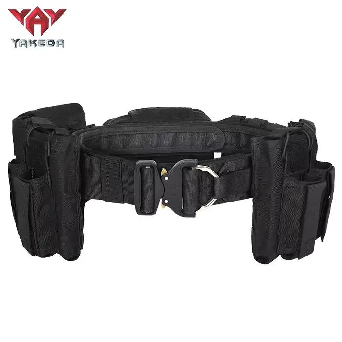 Ceinture tactique Yakeda Gear pour chasse et airsoft - Équipement professionnel noir camouflage