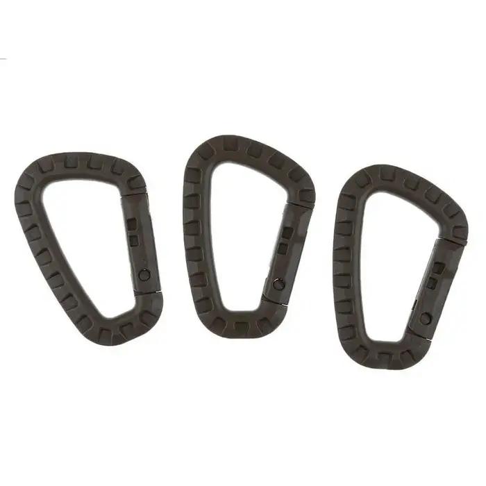 Mousquetons tactiques en plastique dur pour randonnée camping vélo pêche et activités outdoor multi-couleurs resistant à l'usure et facile à transporter