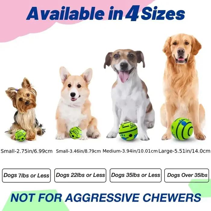 Balle de giggle interactive pour chiens jeu stimulant sonores amusants entraînement mental et physique occasions spéciales