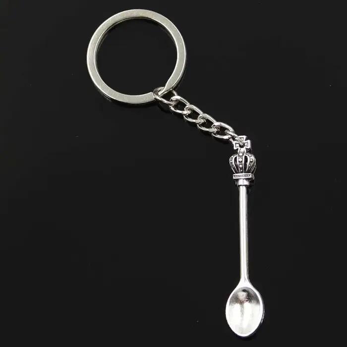 Cuillère miniatura vintage en alliage de zinc avec porte-clés pour dessert, cadeau personnalisé pour femmes, occasions spéciales et événements festifs