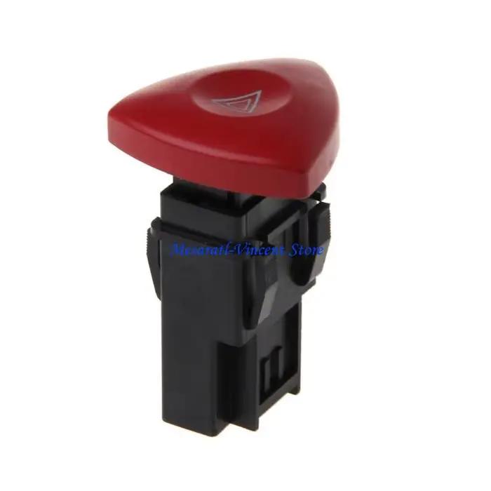 Bouton de commutation d'avertissement de danger en plastique et métal pour Renault Trafic II et Vauxhall pour sécurité routière et style