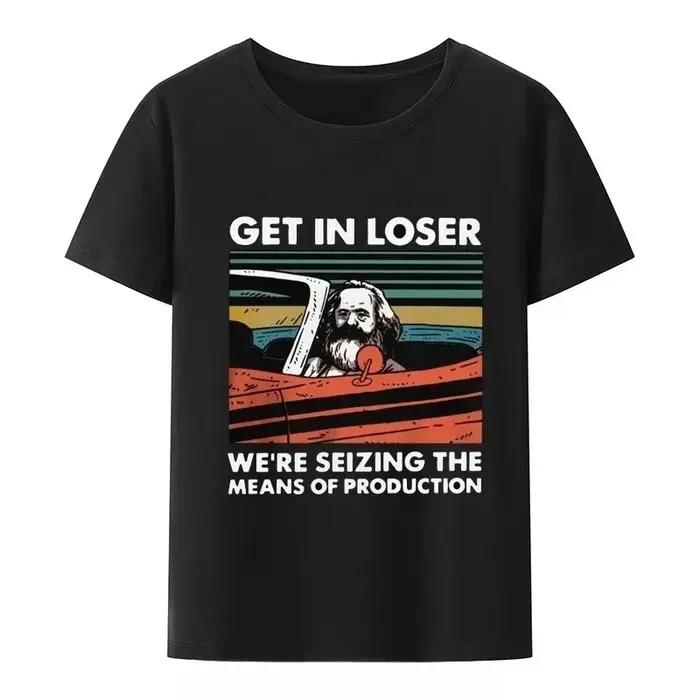 Karl Marx obtenir en perdant nous s'asseur les moyens de Production T-Shirt hommes vêtements communisme socialisme